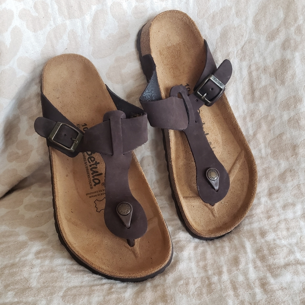 Birkenstock Dark Brown Leather Sandals